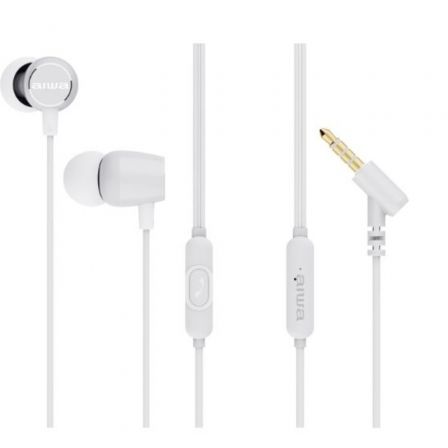 Aiwa ESTM-30WT Auriculares Intrauditivos Blancos con Jack 3.5mm